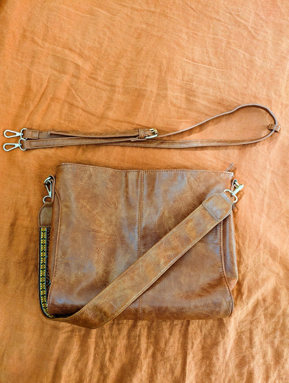 Modcloth Guitar Strap Shoulder Bag Warm Brown